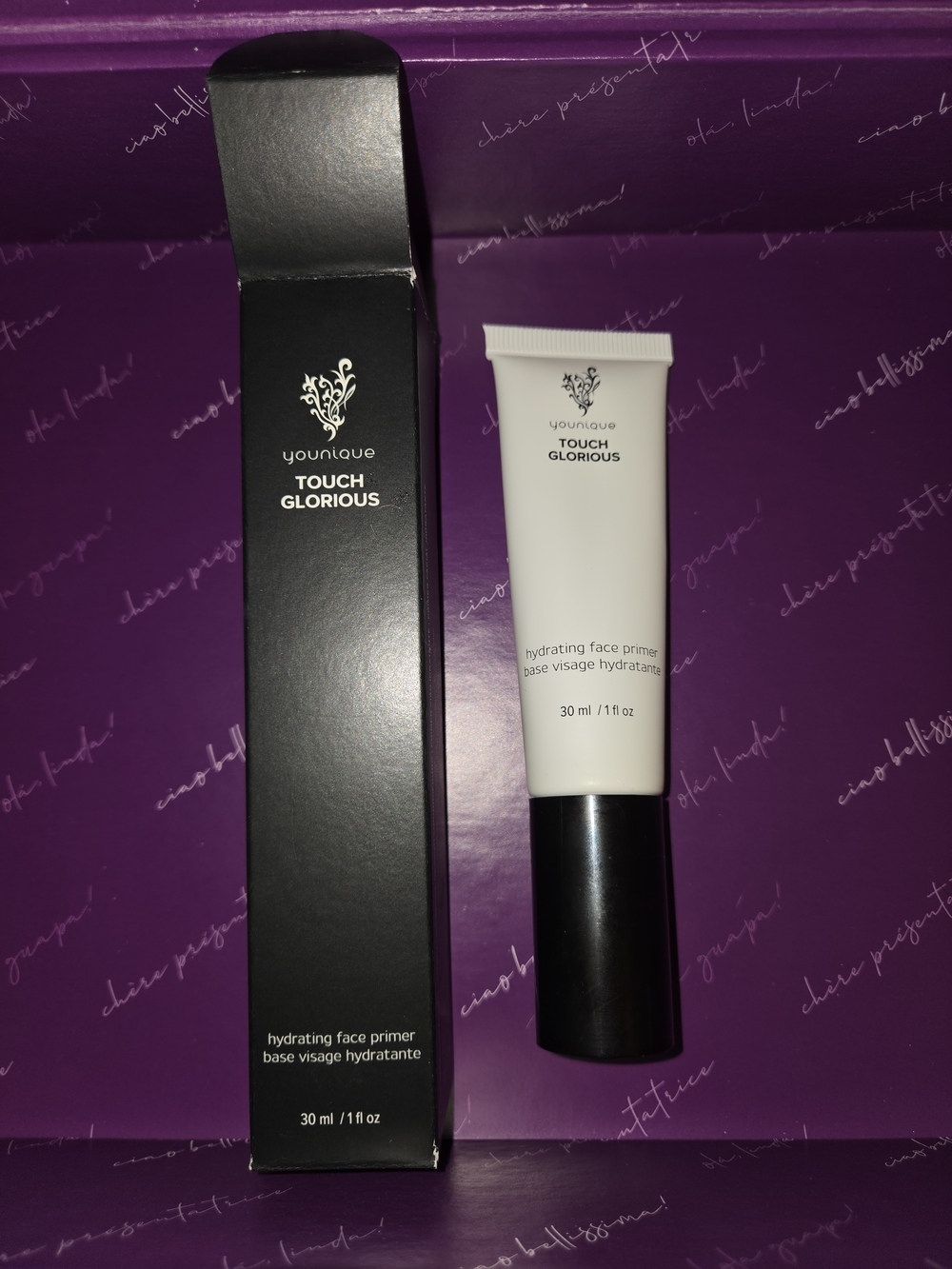 Younique Touch Glorious Hydrating Face Primer - White & Black Packaging